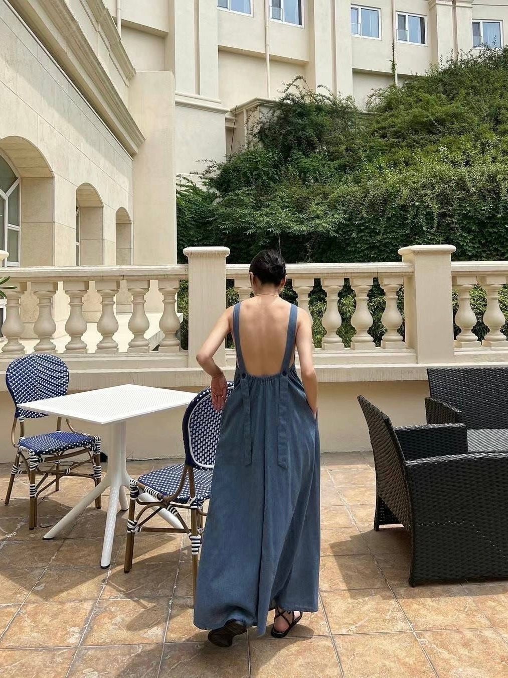 Denim Blue Maxi Dress