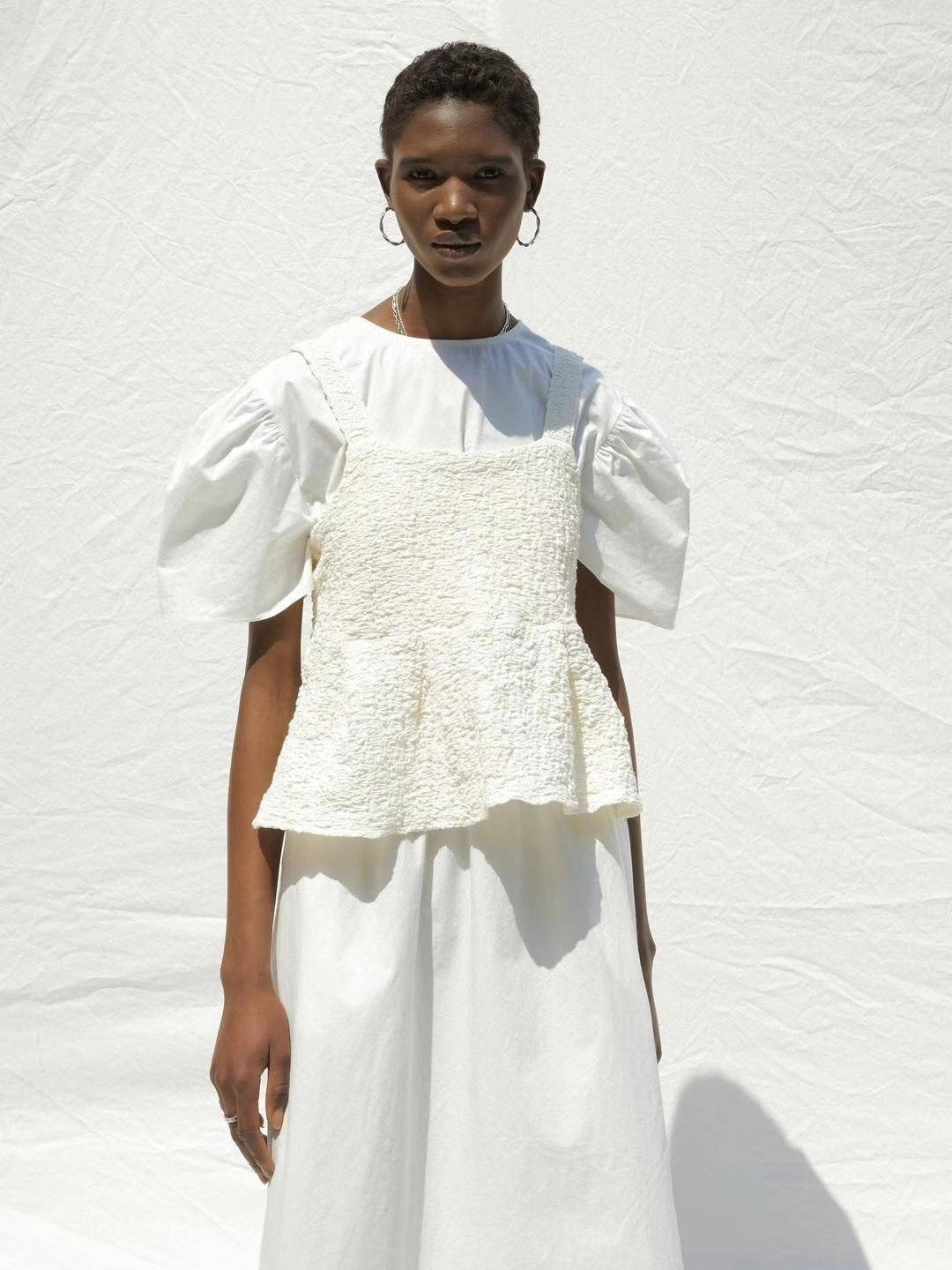 Crinkled Smocked Camisole