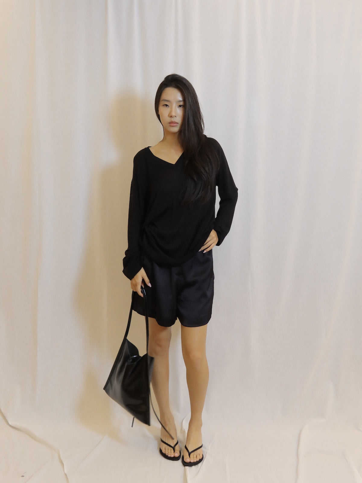 Black Leather Shoulder Bag