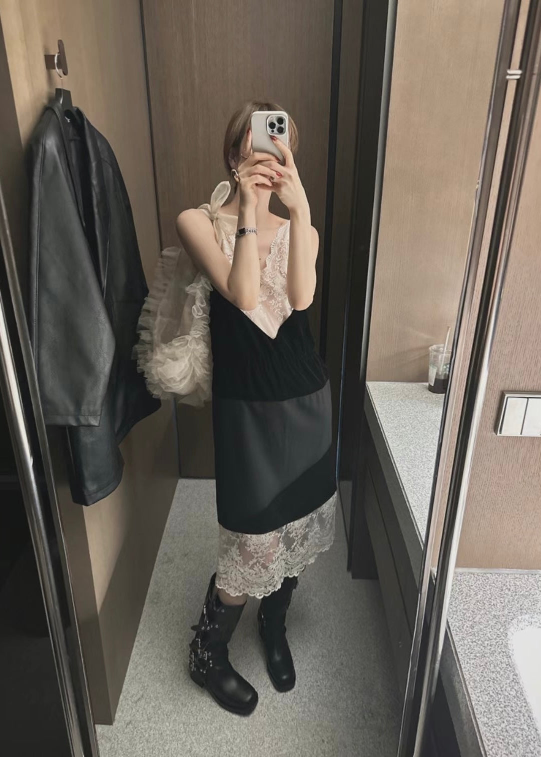 Lace Velvet Corset Dress
