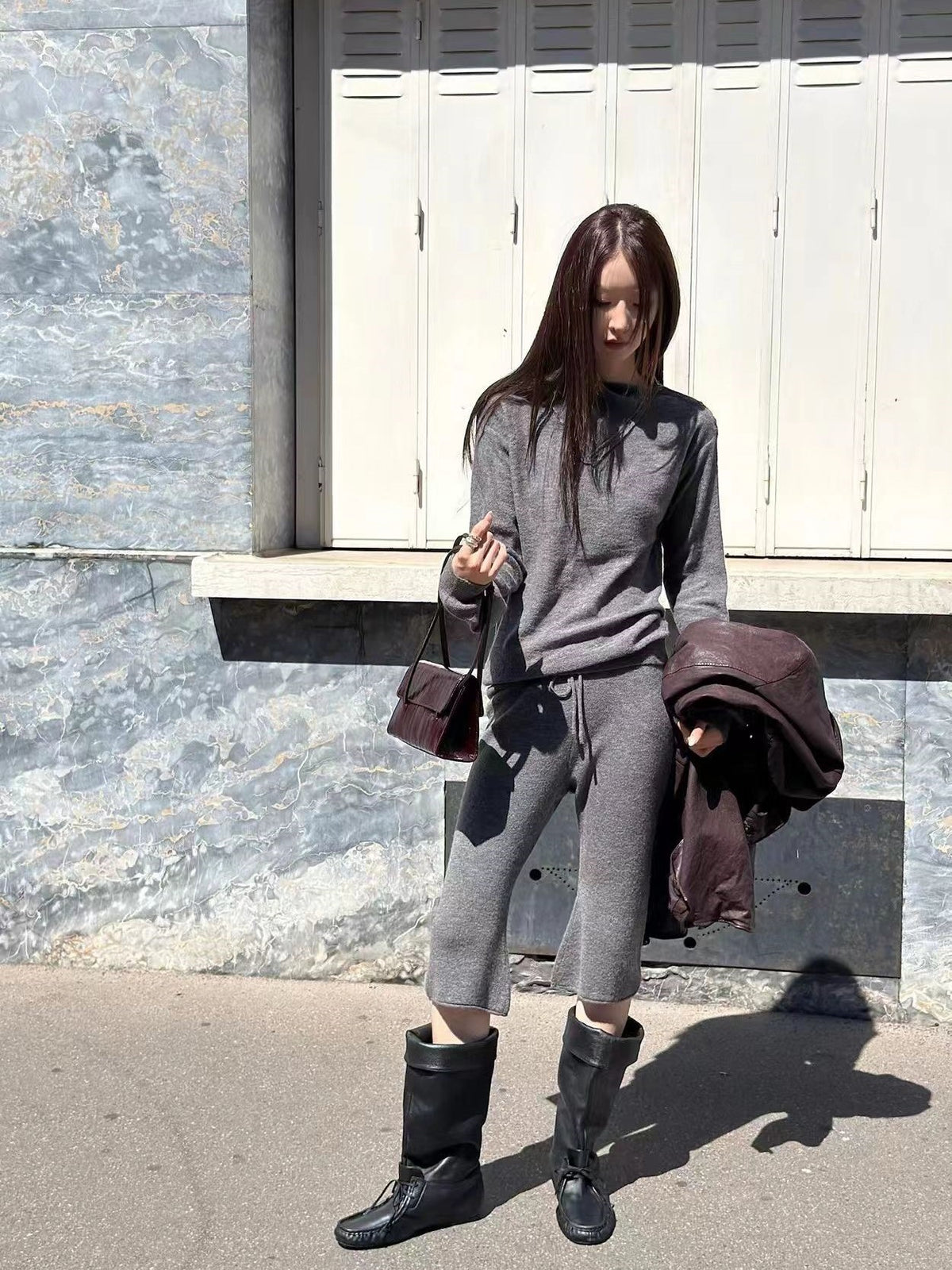 Minimalist Wool Lounge Shorts