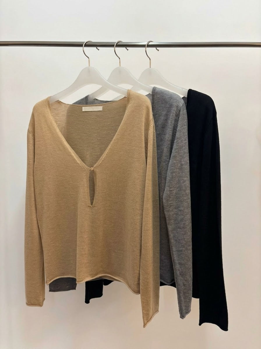 V-Neck Long Sleeve Top