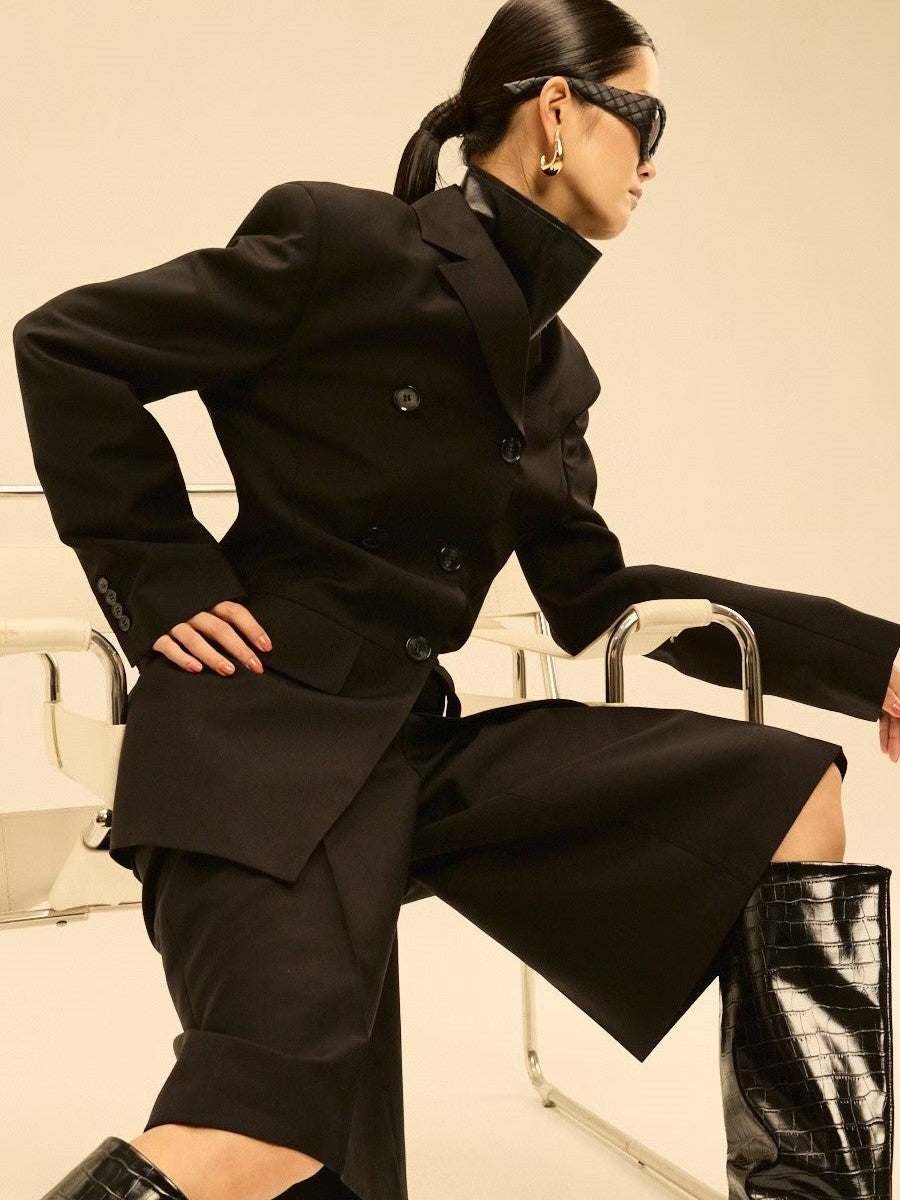Tailored Double-Breasted Blazer