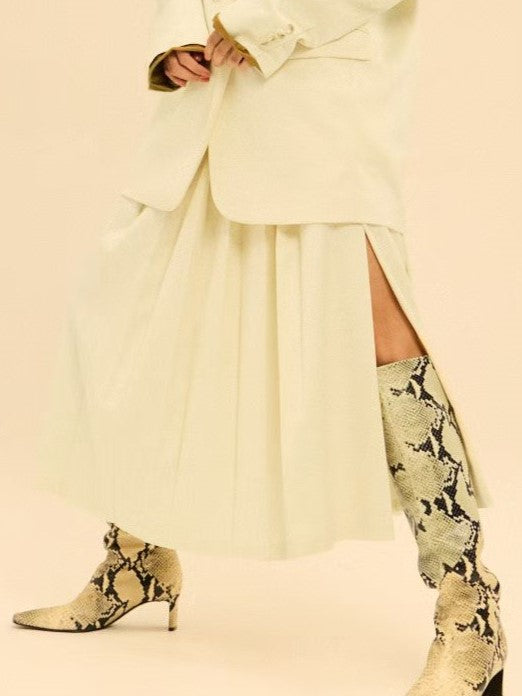 Pleated Midi Skirt