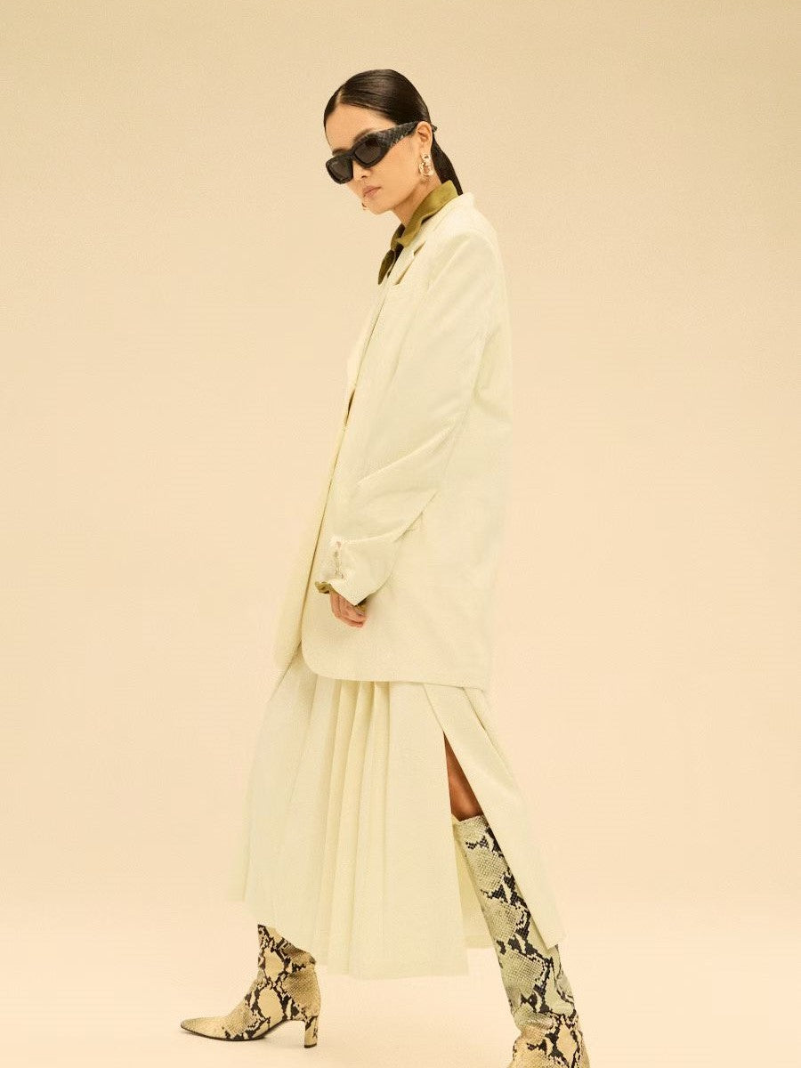 Pleated Midi Skirt