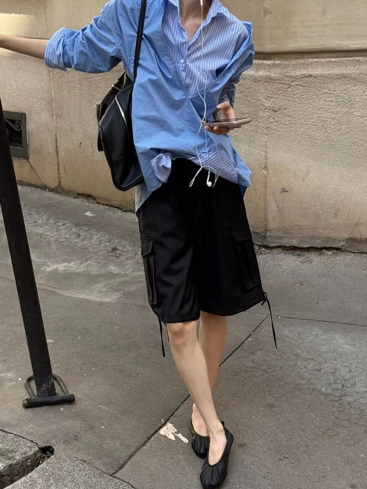 Deep V-Neck Relaxed Shirt