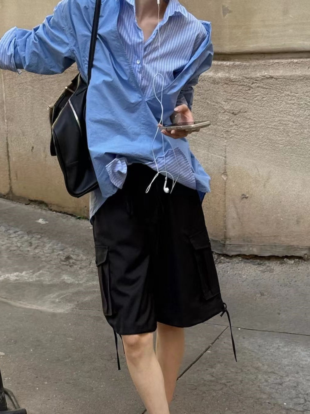 Deep V-Neck Relaxed Shirt