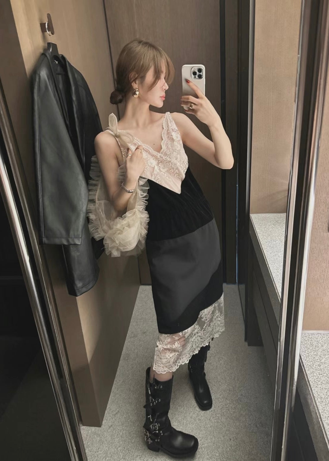 Lace Velvet Corset Dress