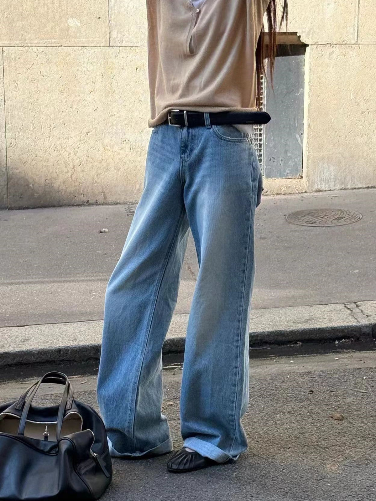 V-Neck Long Sleeve Top