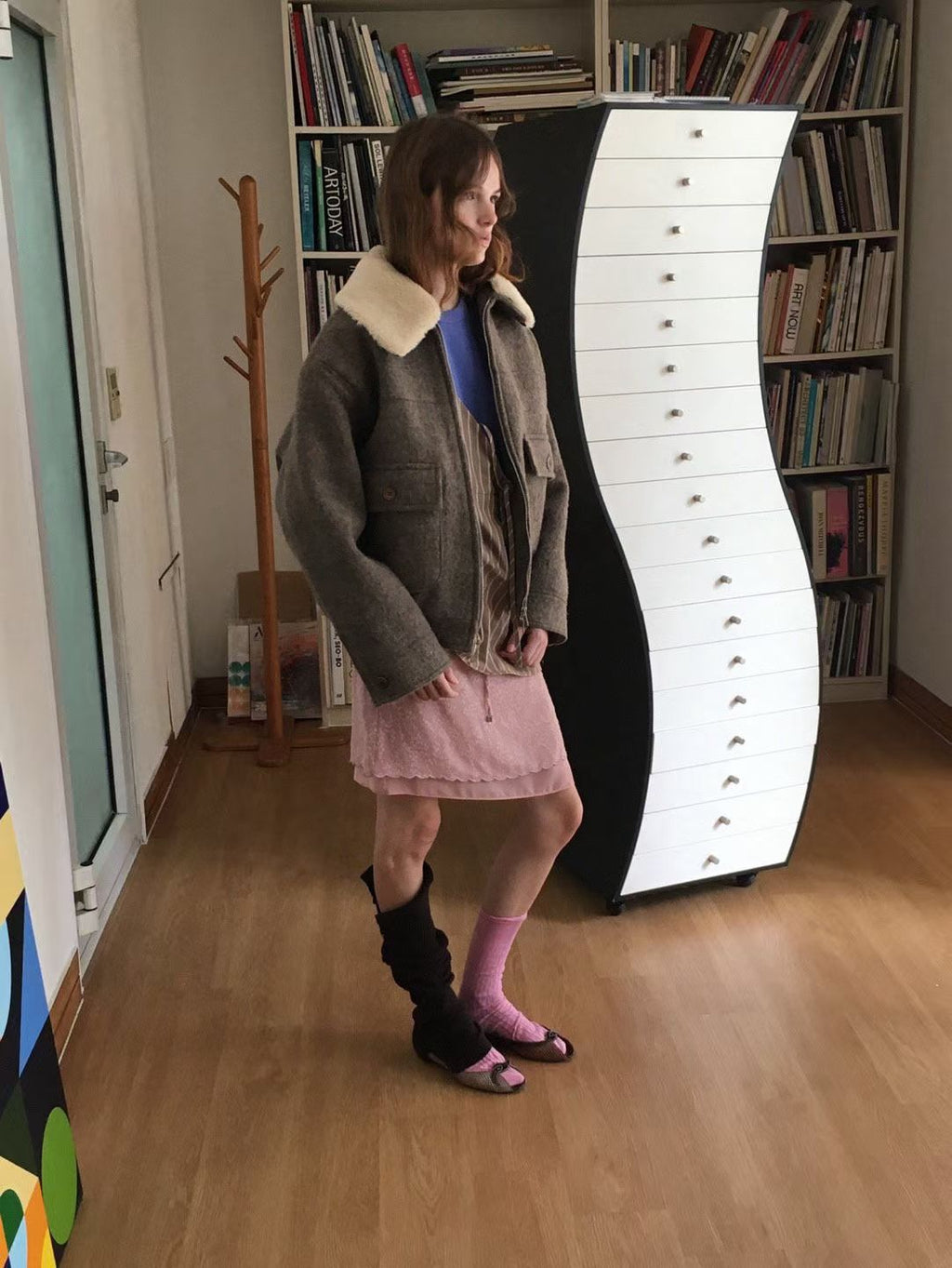 奶油粉針織襪｜Soft Rib Socks