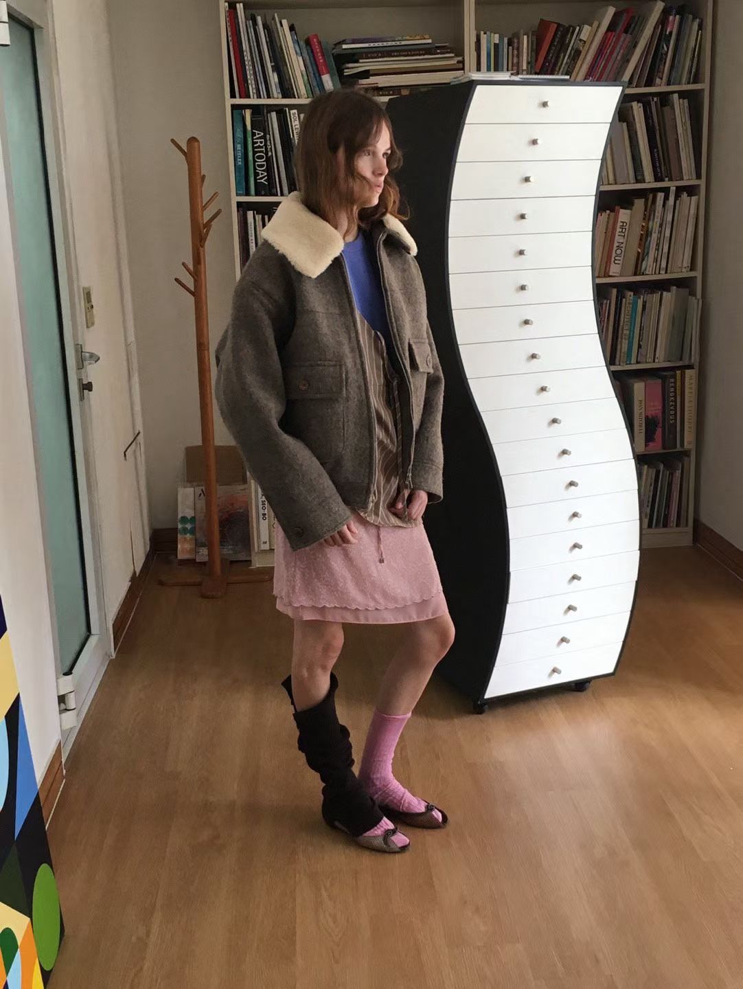 奶油粉針織襪｜Soft Rib Socks