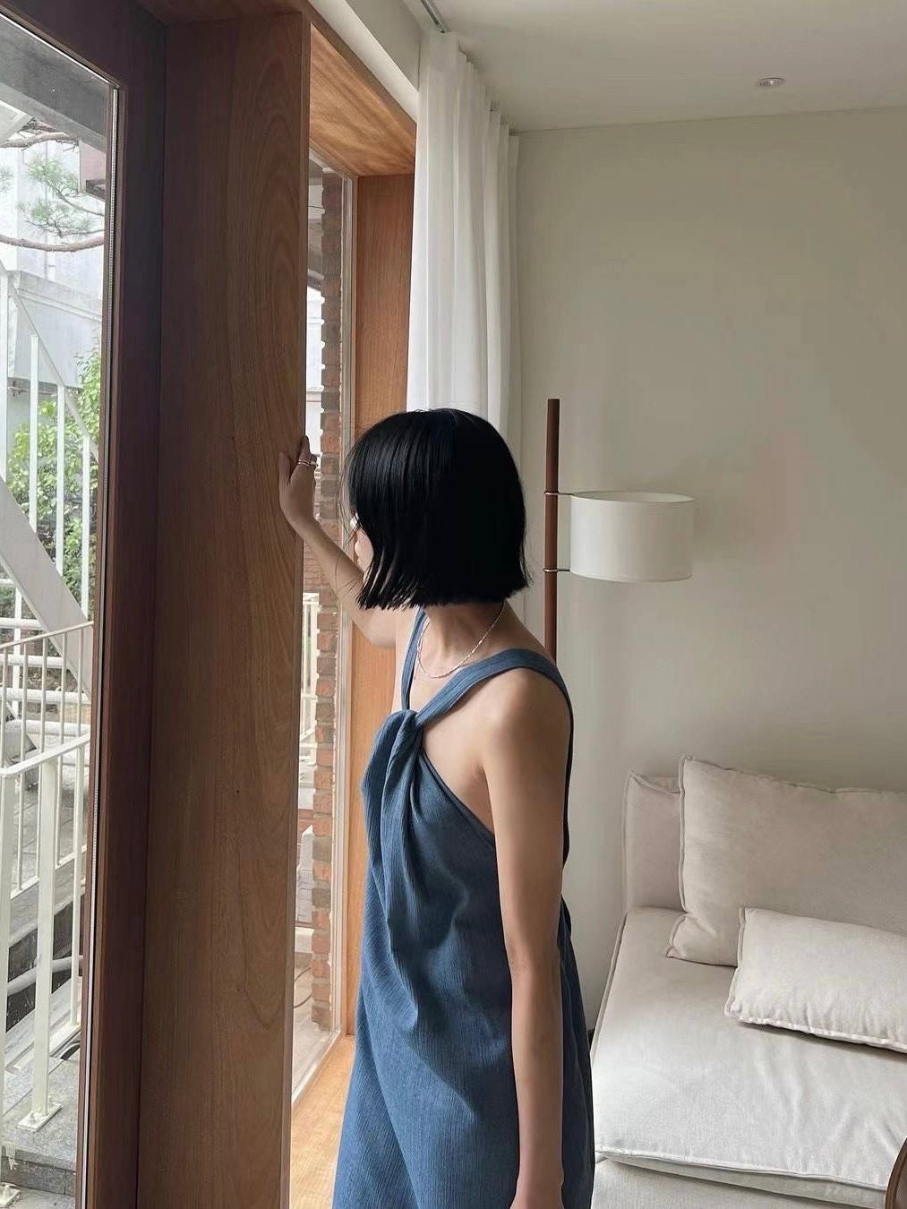 Denim Blue  Maxi Dress