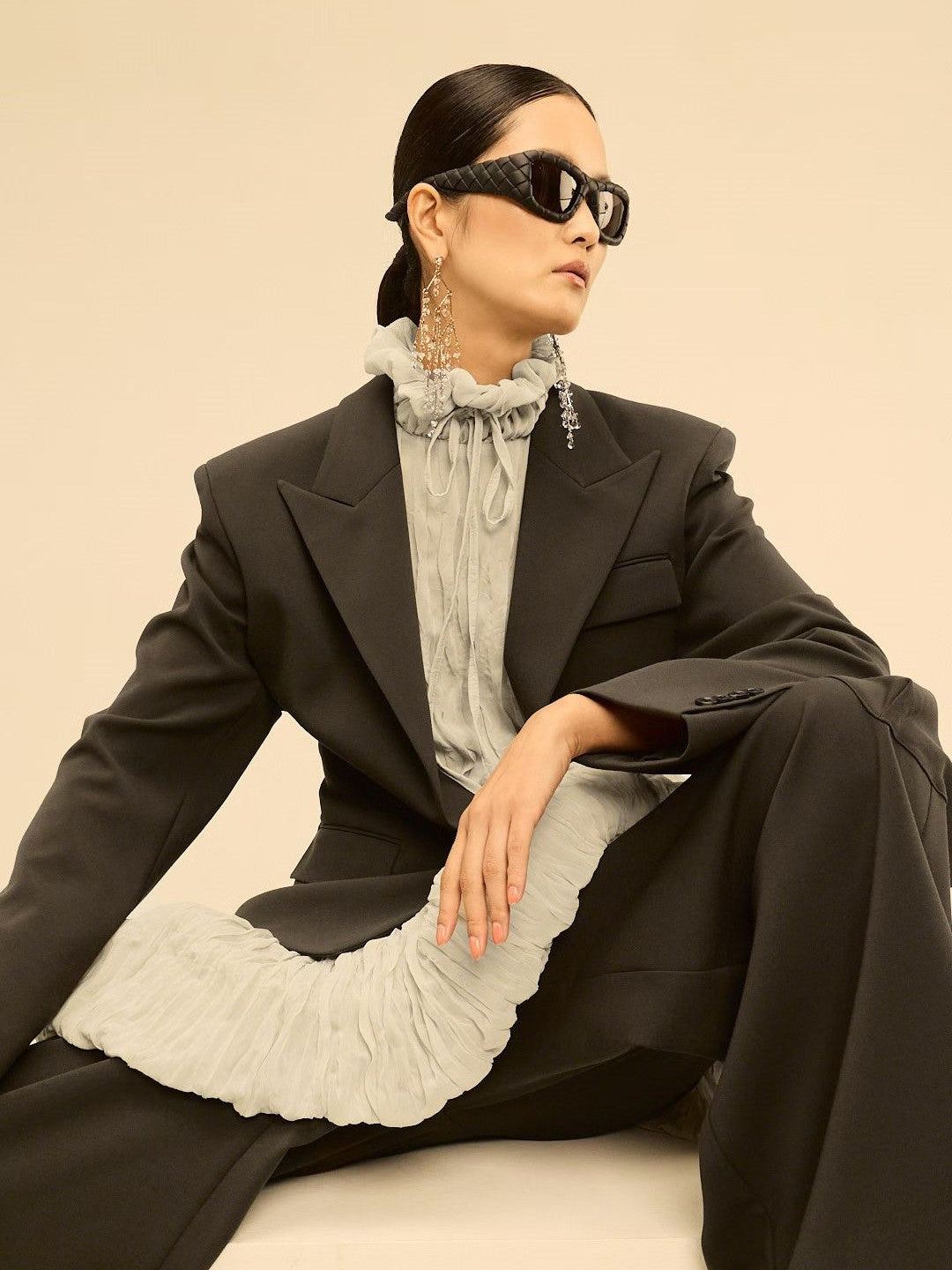 Structured Double-Breasted Blazer