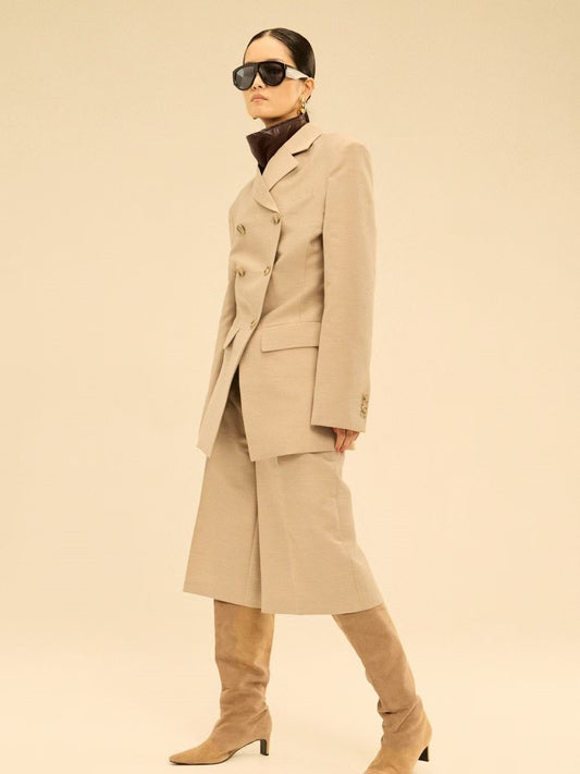 Tailored Double-Breasted Blazer