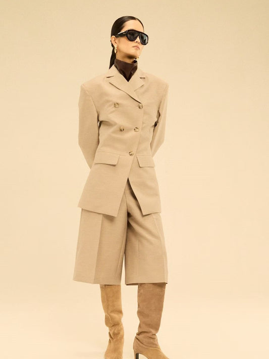 Tailored Double-Breasted Blazer