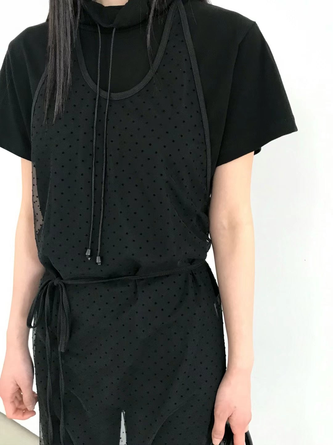 Polka Dot Mesh Dress