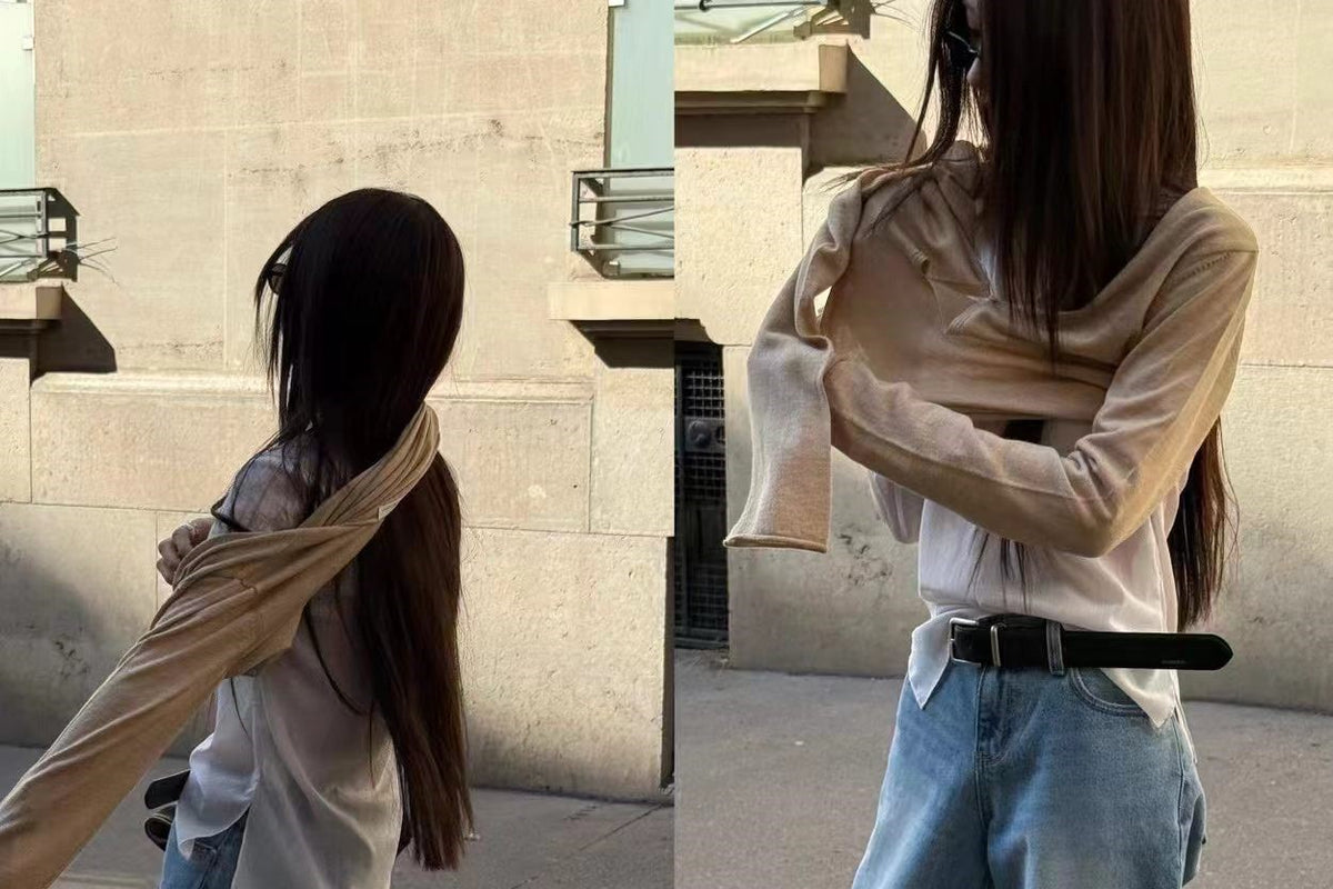 V-Neck Long Sleeve Top