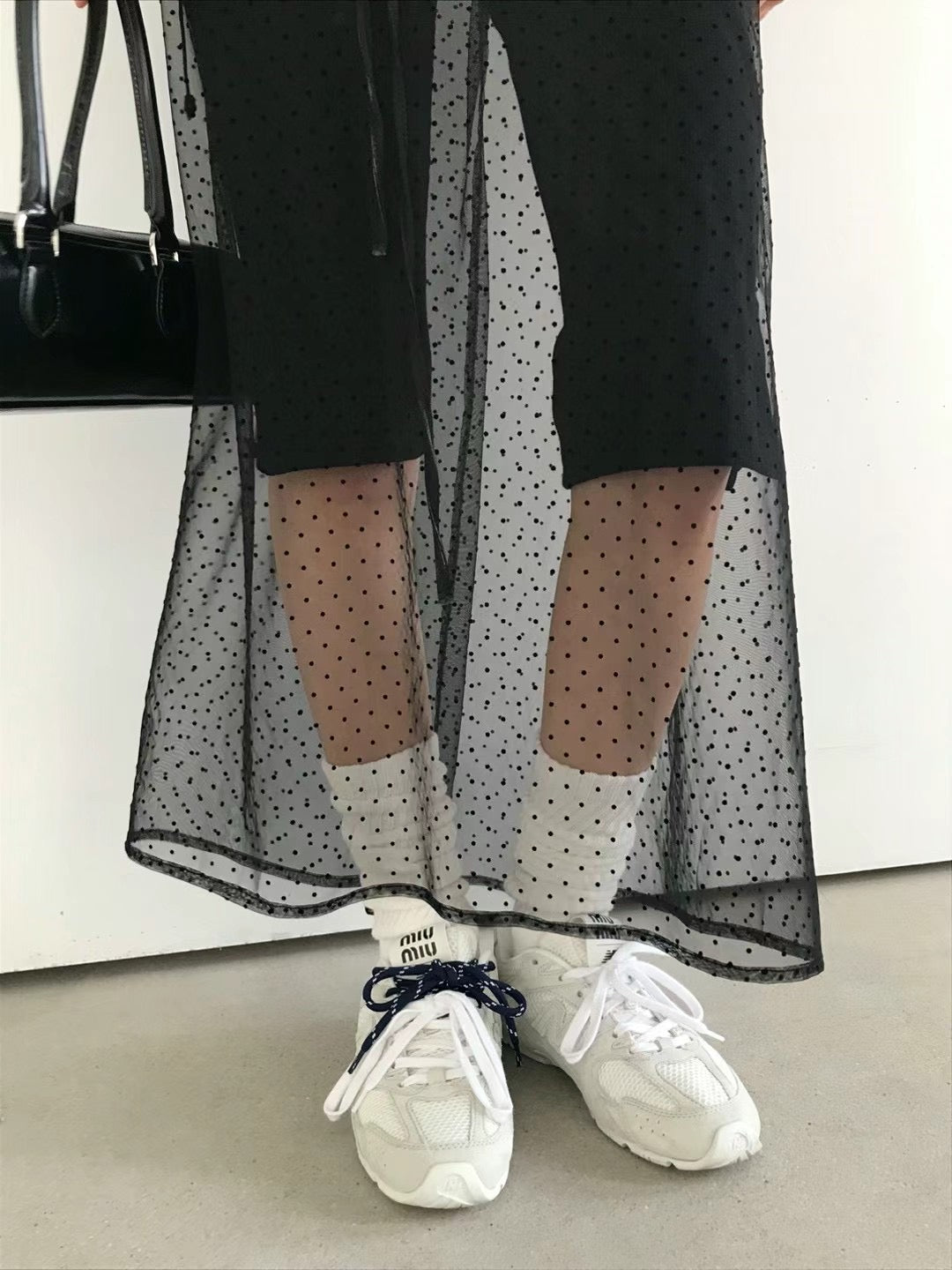 Polka Dot Mesh Dress