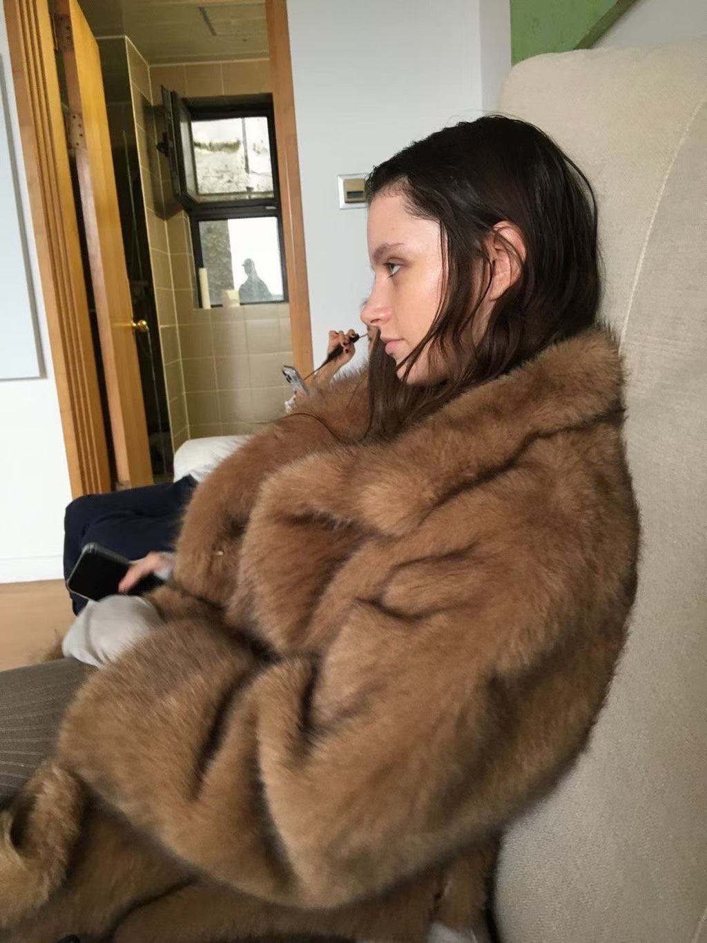 毛毛外套｜Faux Fur Coat – Caramel