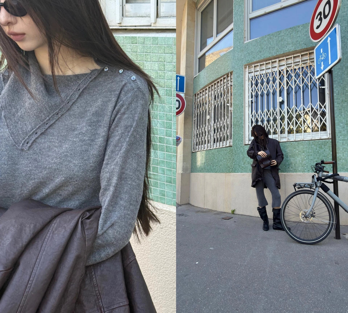 Accent Asymmetric Turtleneck