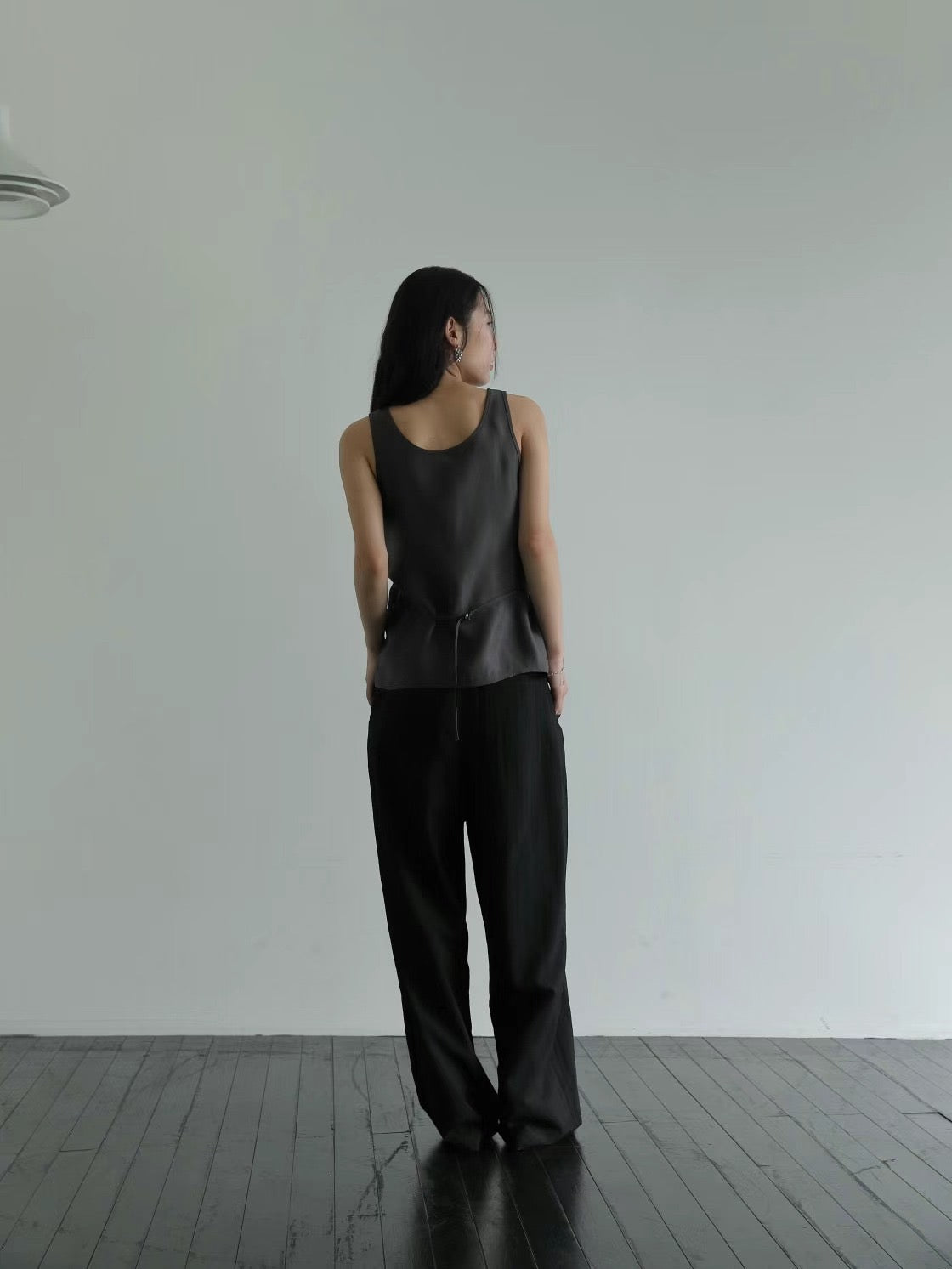 Sleeveless Button-Up Top