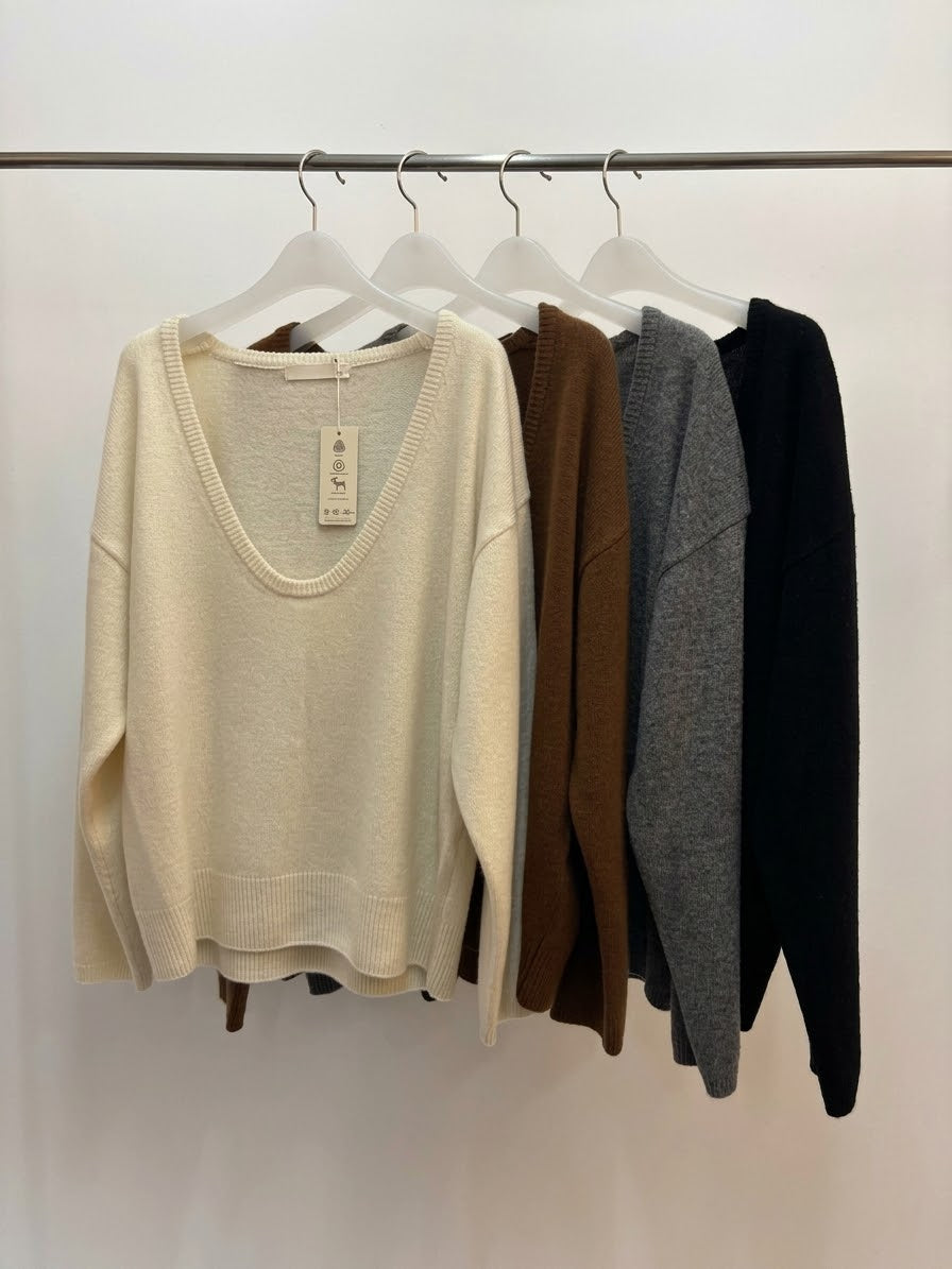 Deep V Neck Sweater