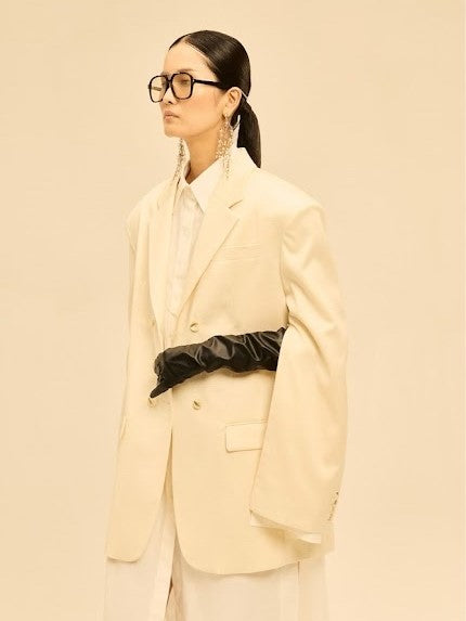 Double-Breasted Short Blazer