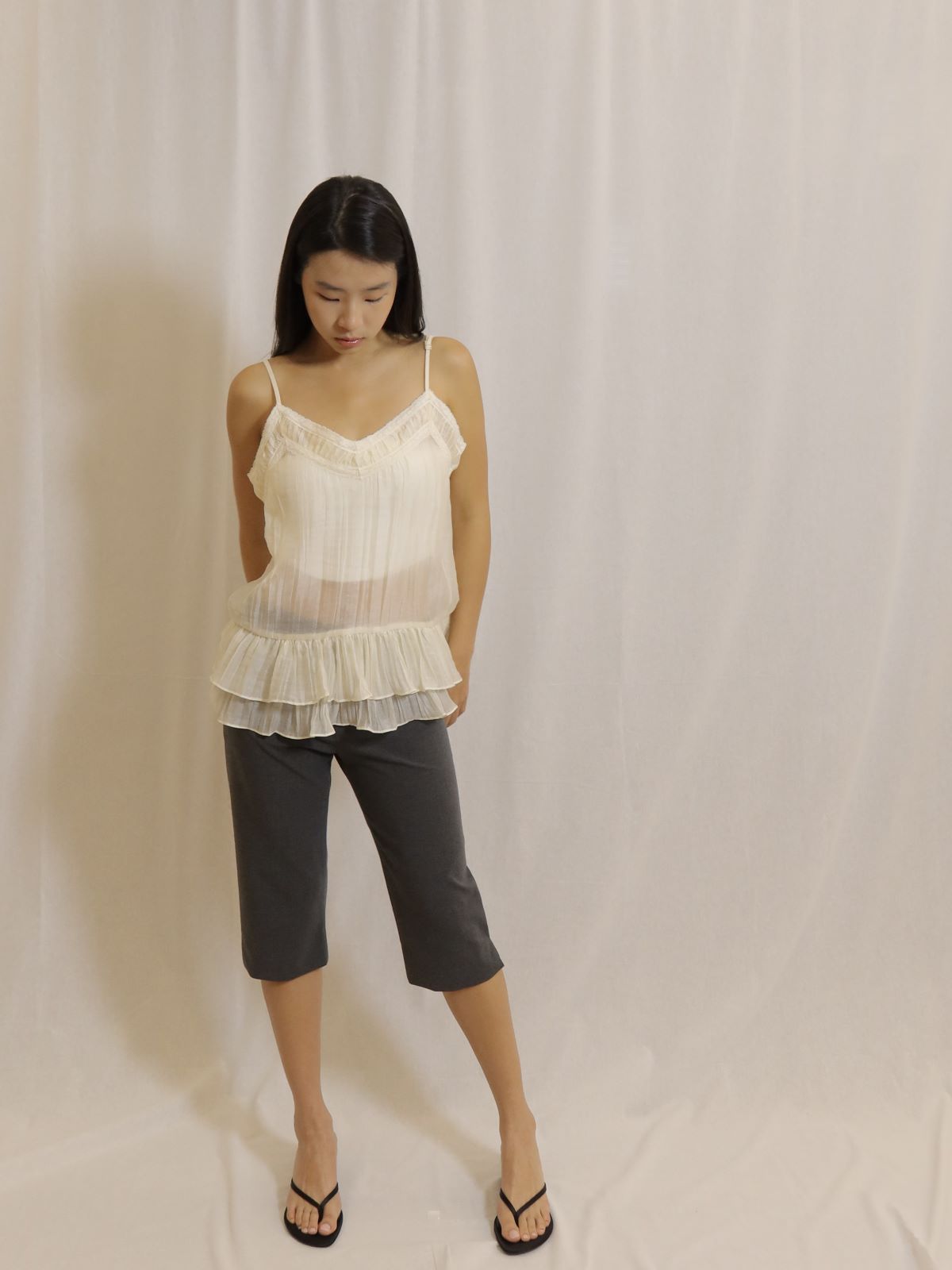 Sheer Lace Trim Camisole