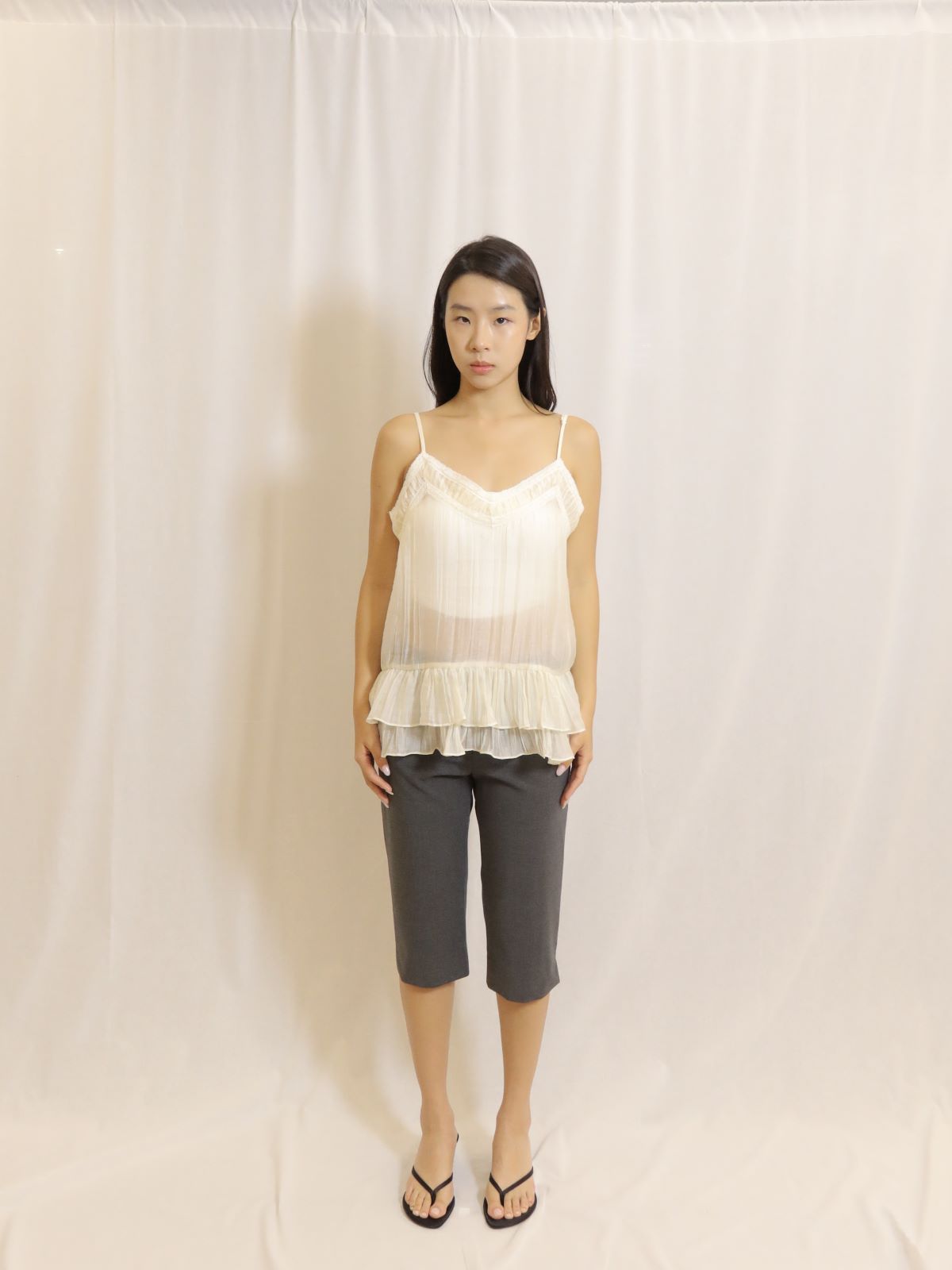 Sheer Lace Trim Camisole