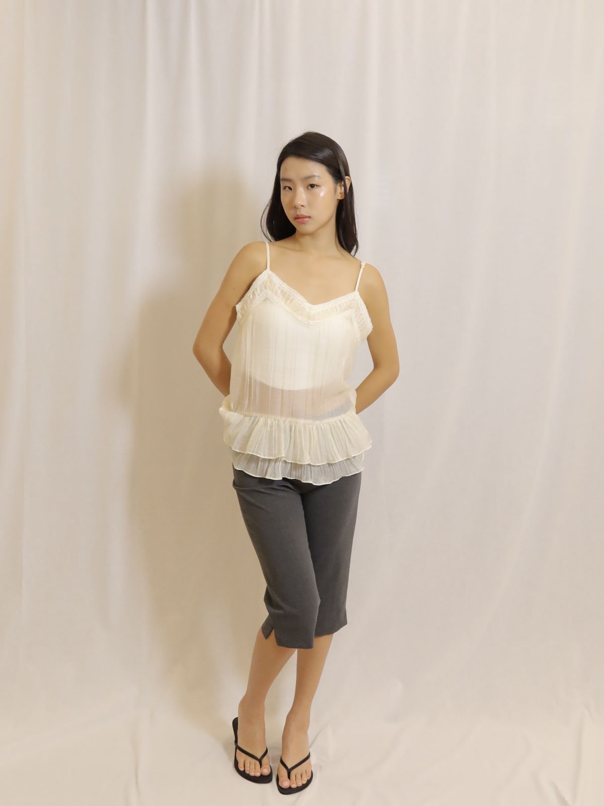 Sheer Lace Trim Camisole
