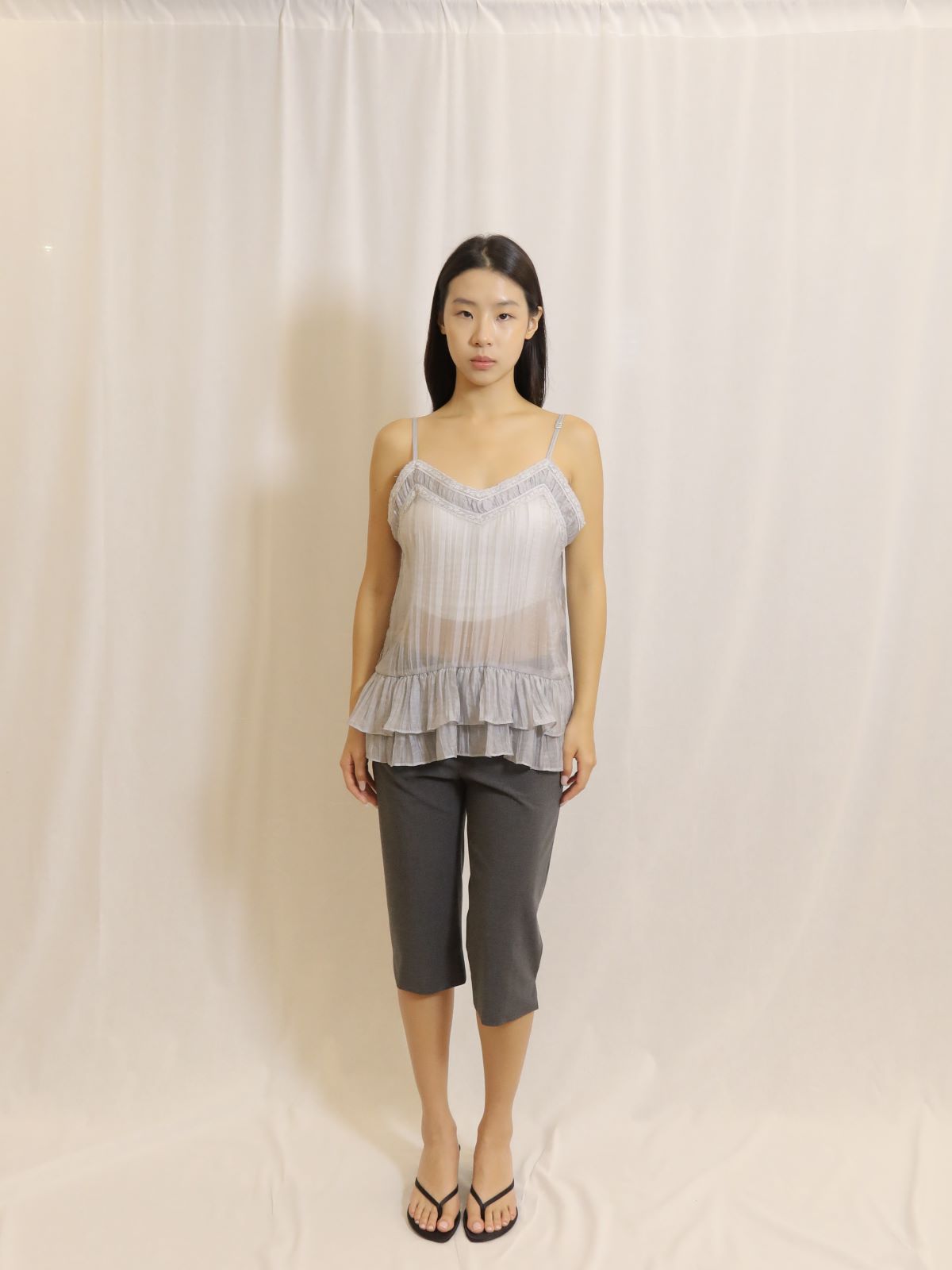Sheer Lace Trim Camisole