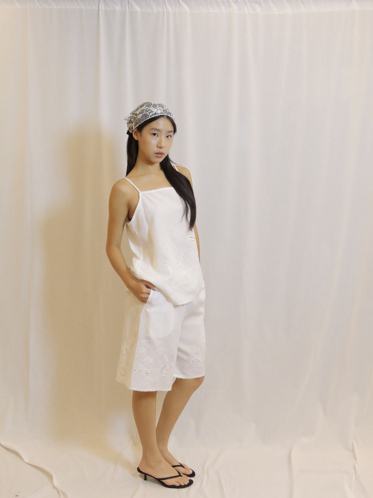 White Embroidered Camisole