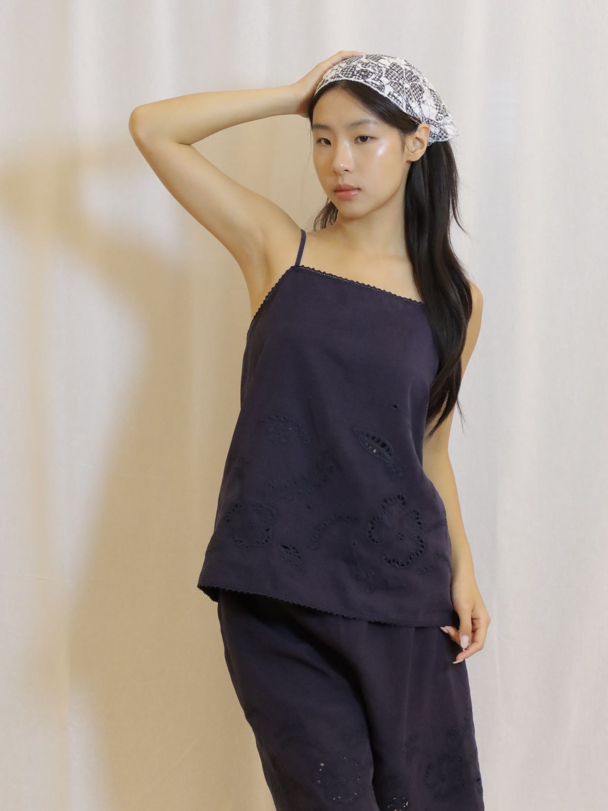 White Embroidered Camisole