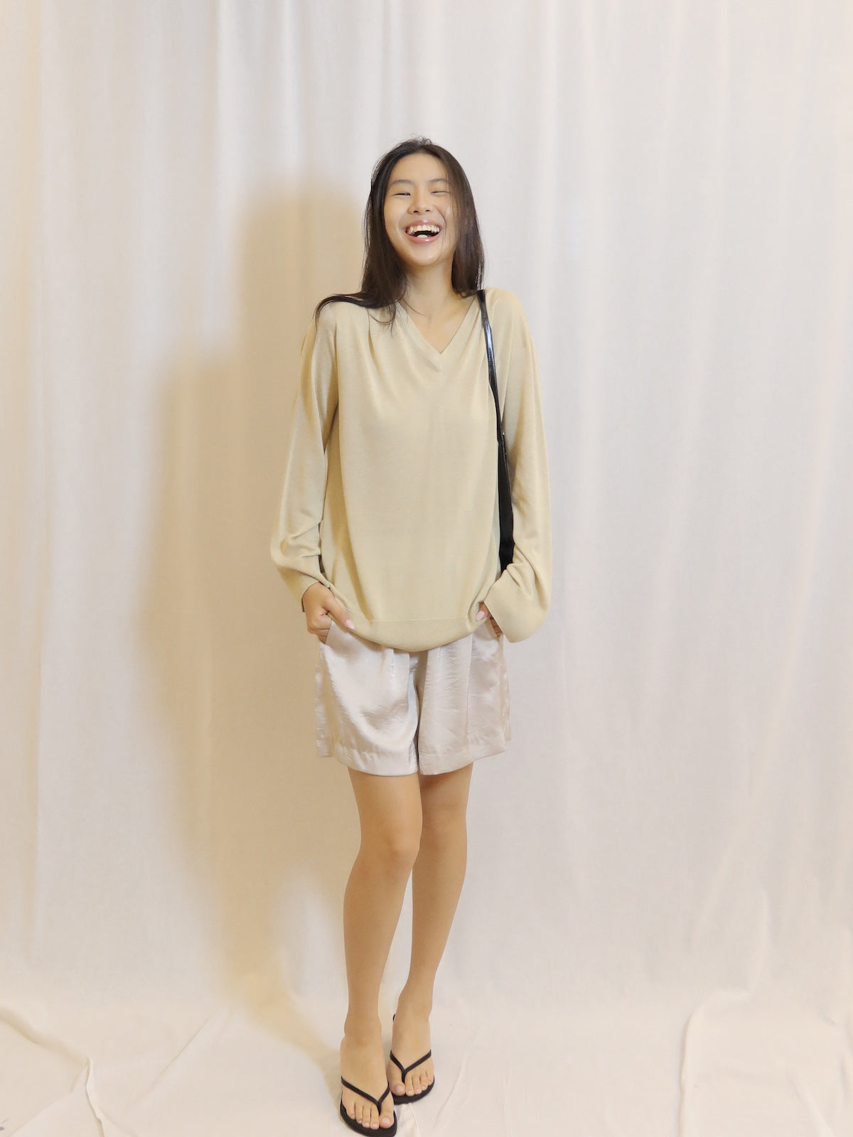 V-neck Knit Top