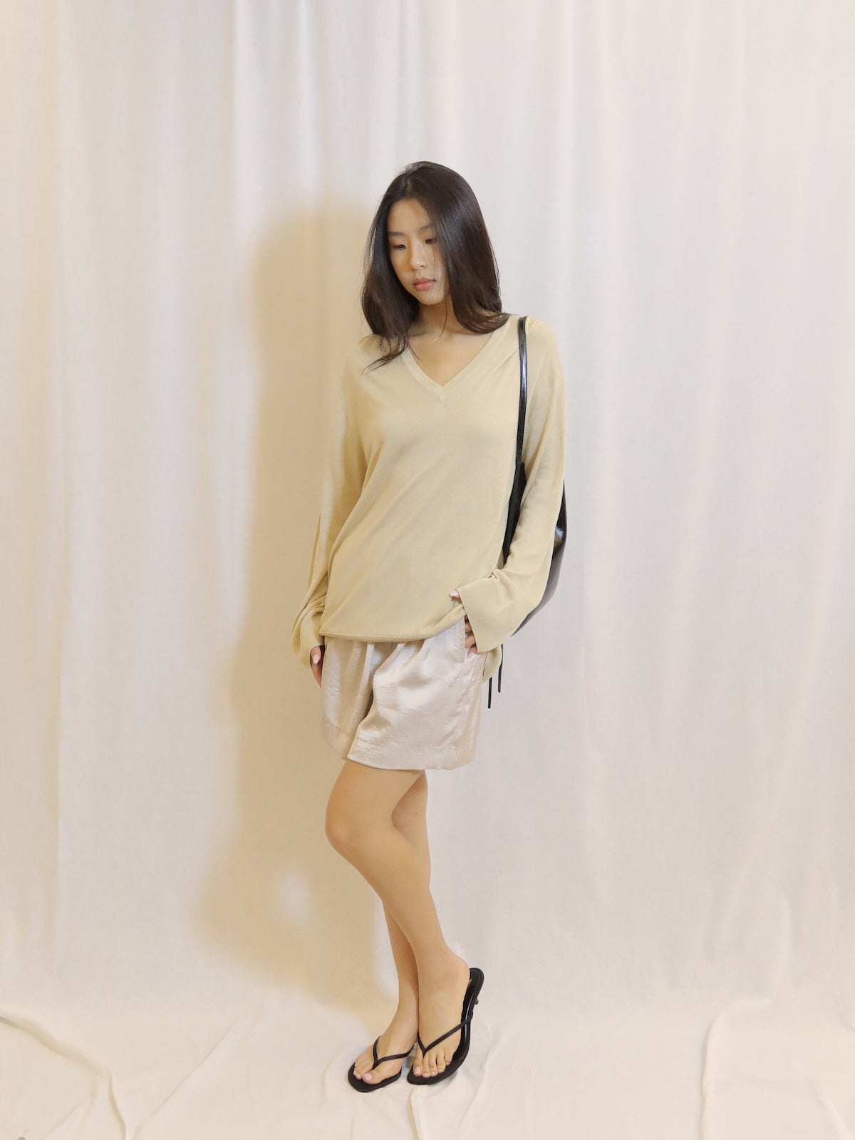 V-neck Knit Top