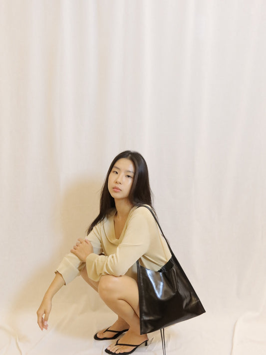 Black Leather Shoulder Bag
