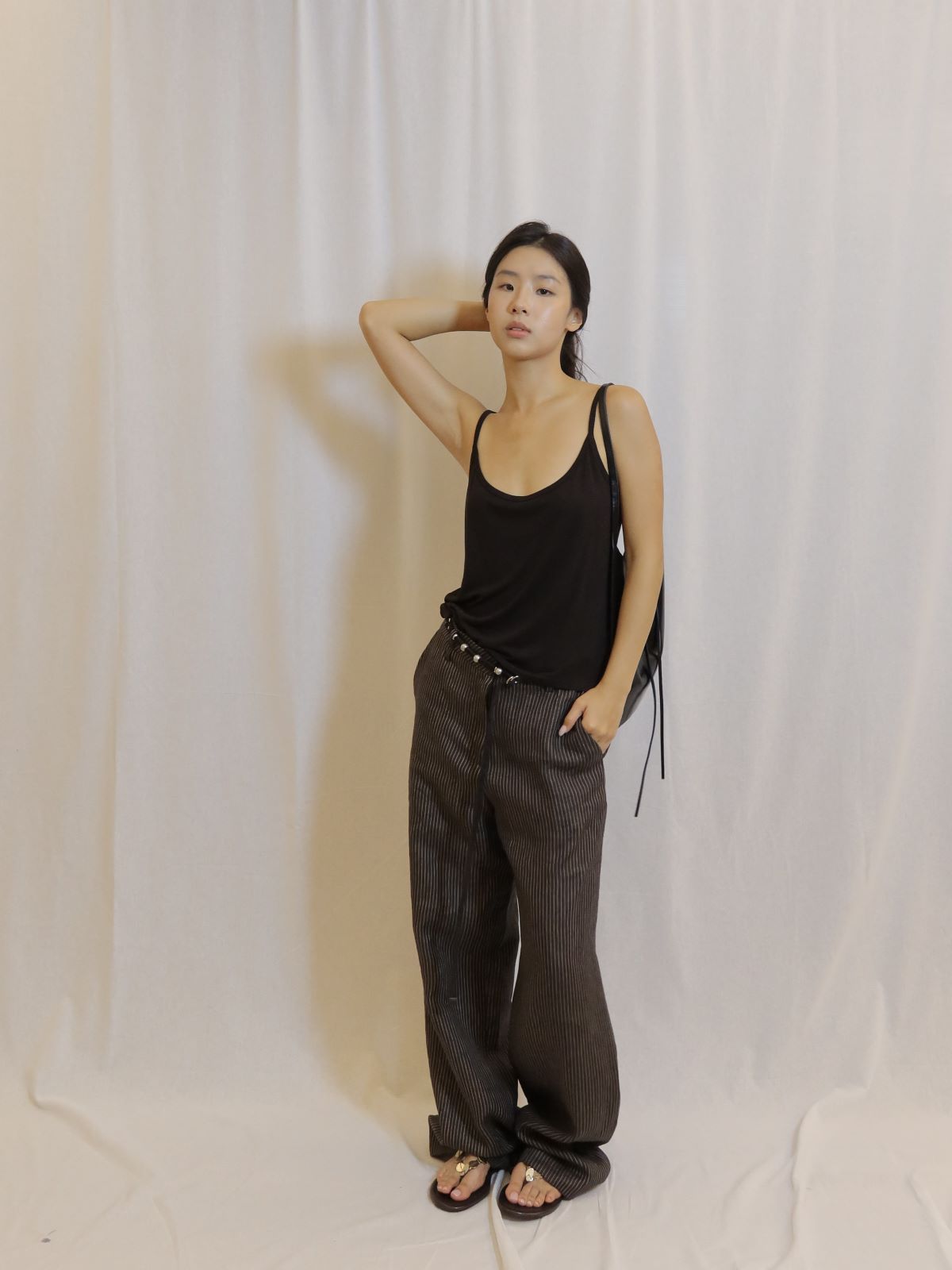 Striped Wide Leg Trousers