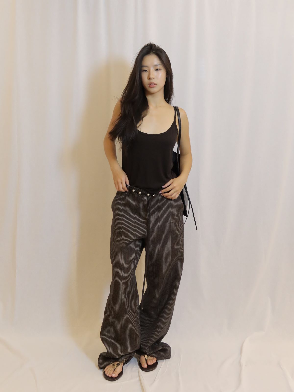 Striped Wide Leg Trousers
