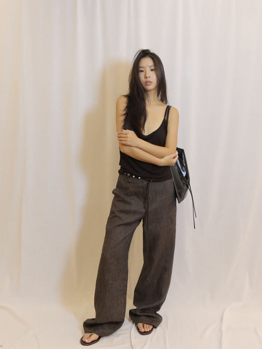Striped Wide Leg Trousers