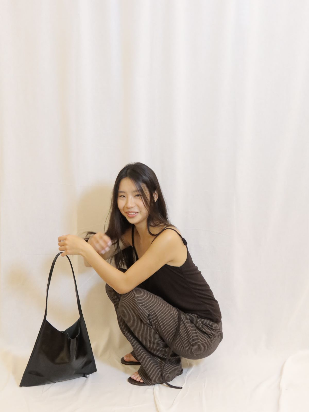 Black Leather Shoulder Bag