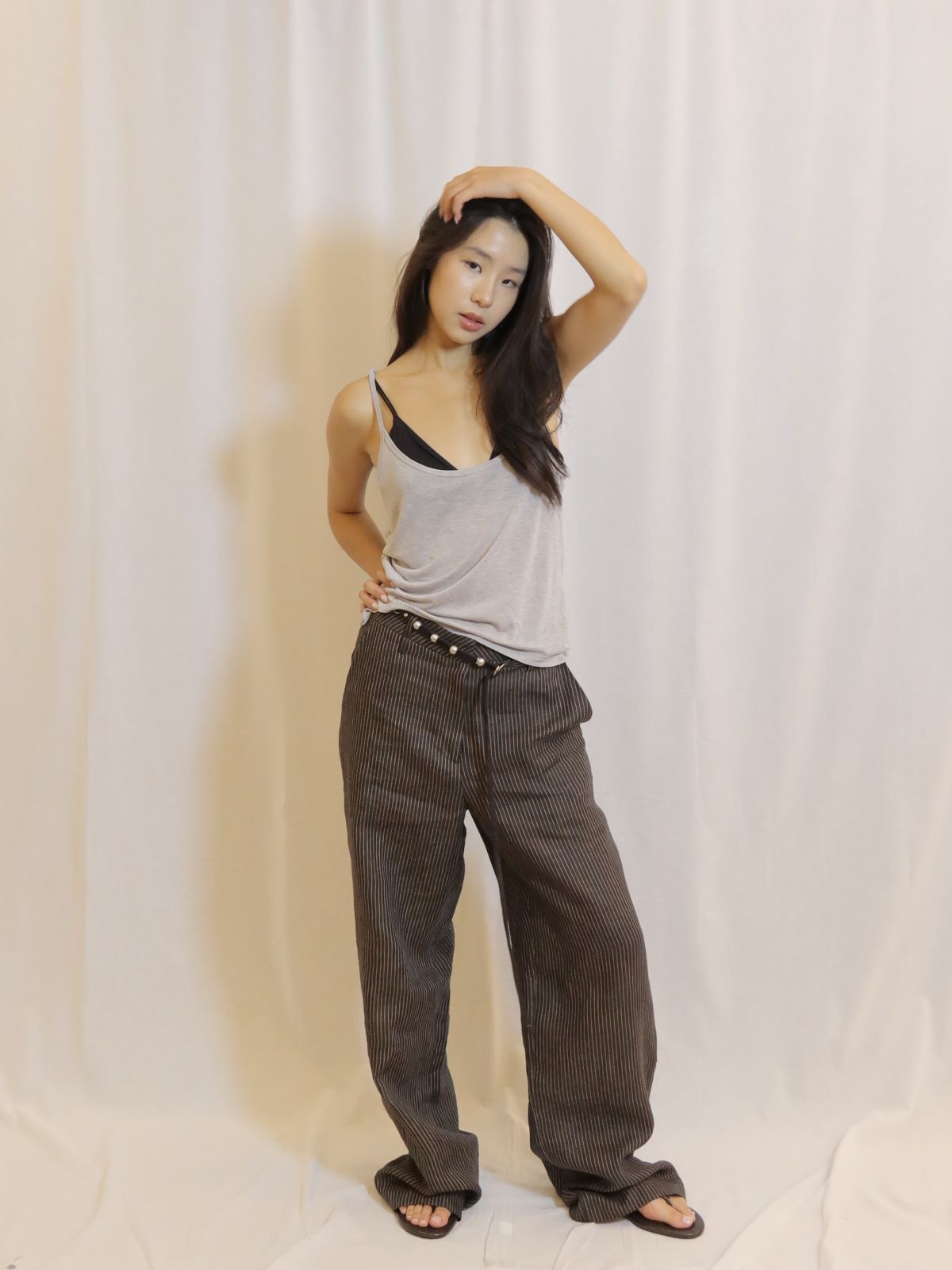 Striped Wide Leg Trousers
