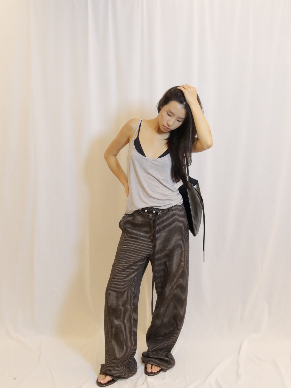 Striped Wide Leg Trousers