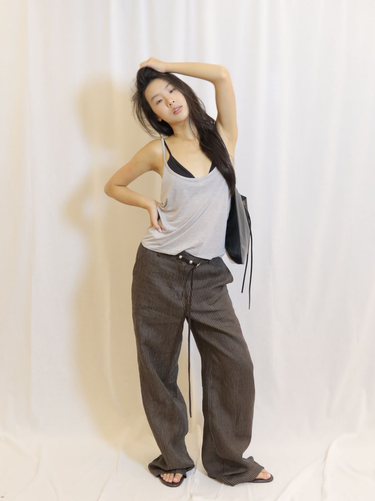 Striped Wide Leg Trousers