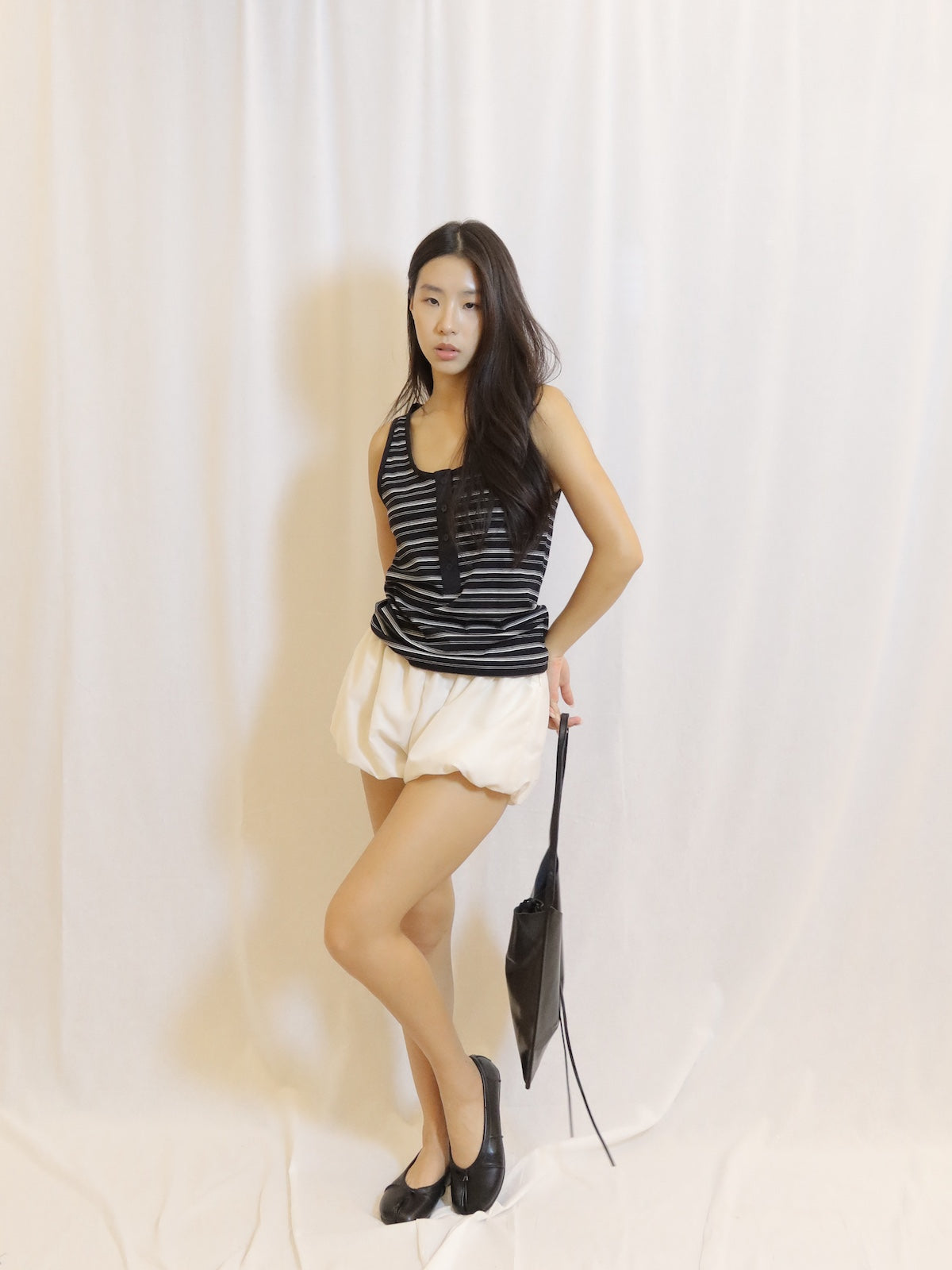 Striped Henley Tank Top