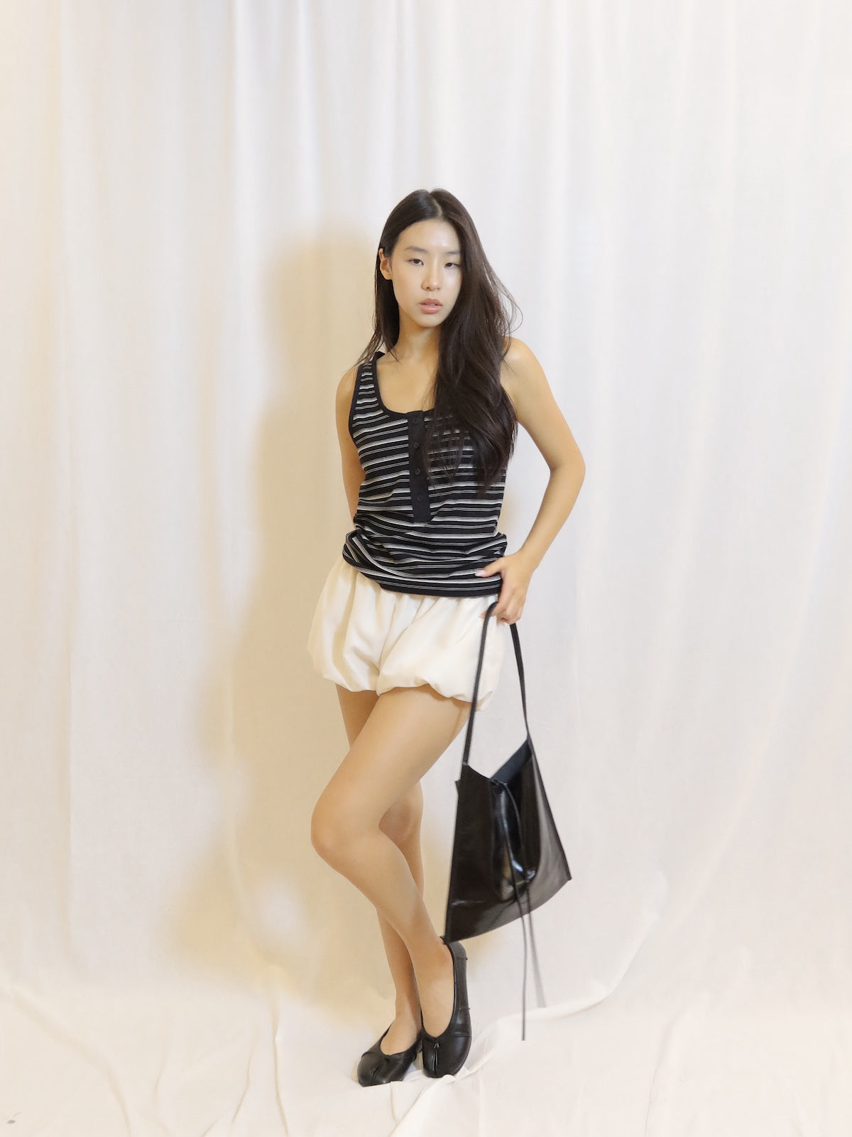 Striped Henley Tank Top