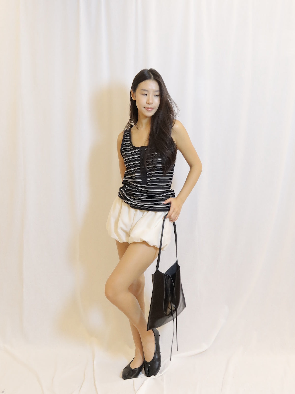 Striped Henley Tank Top