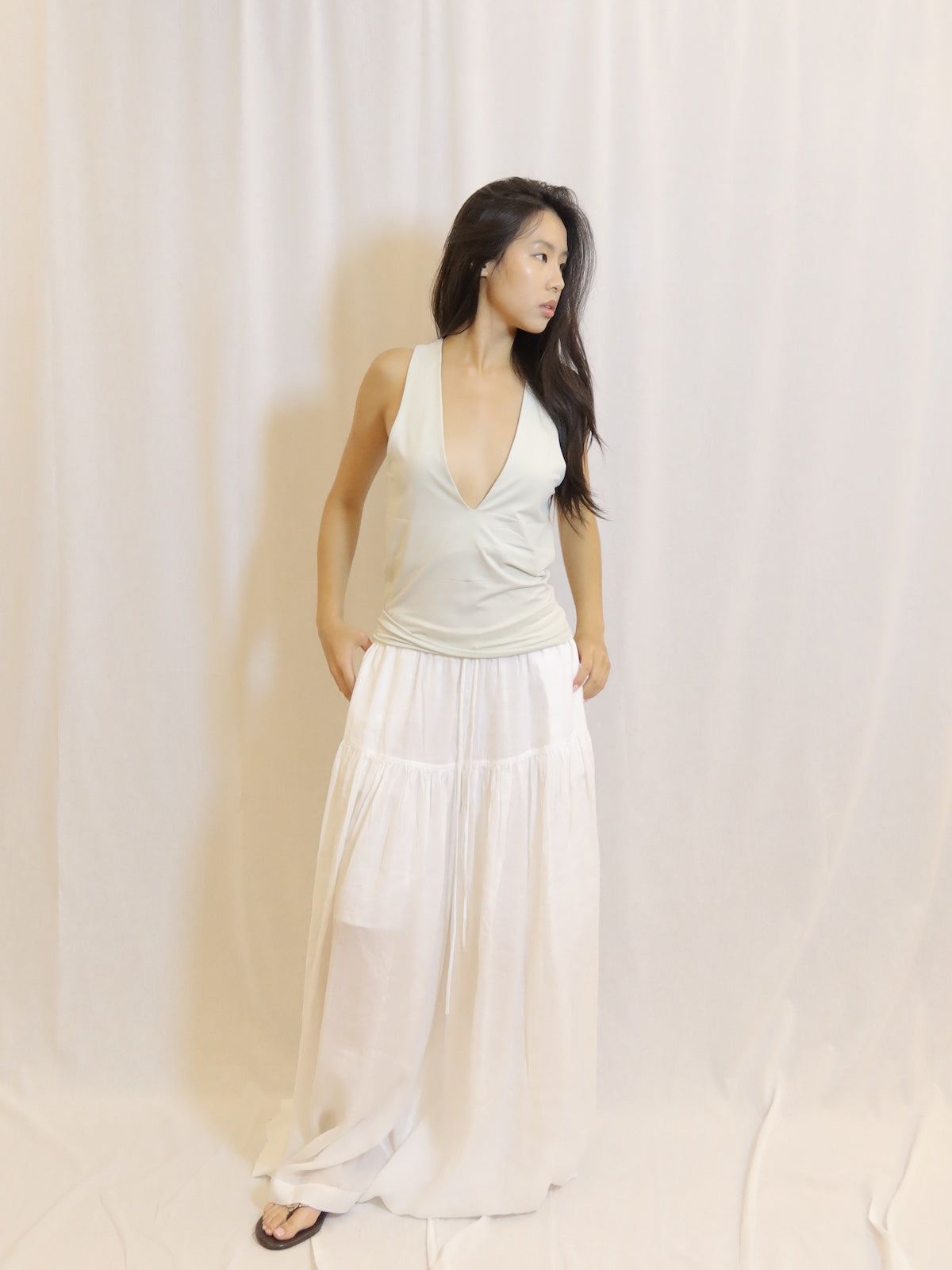 Tiered Maxi Pants