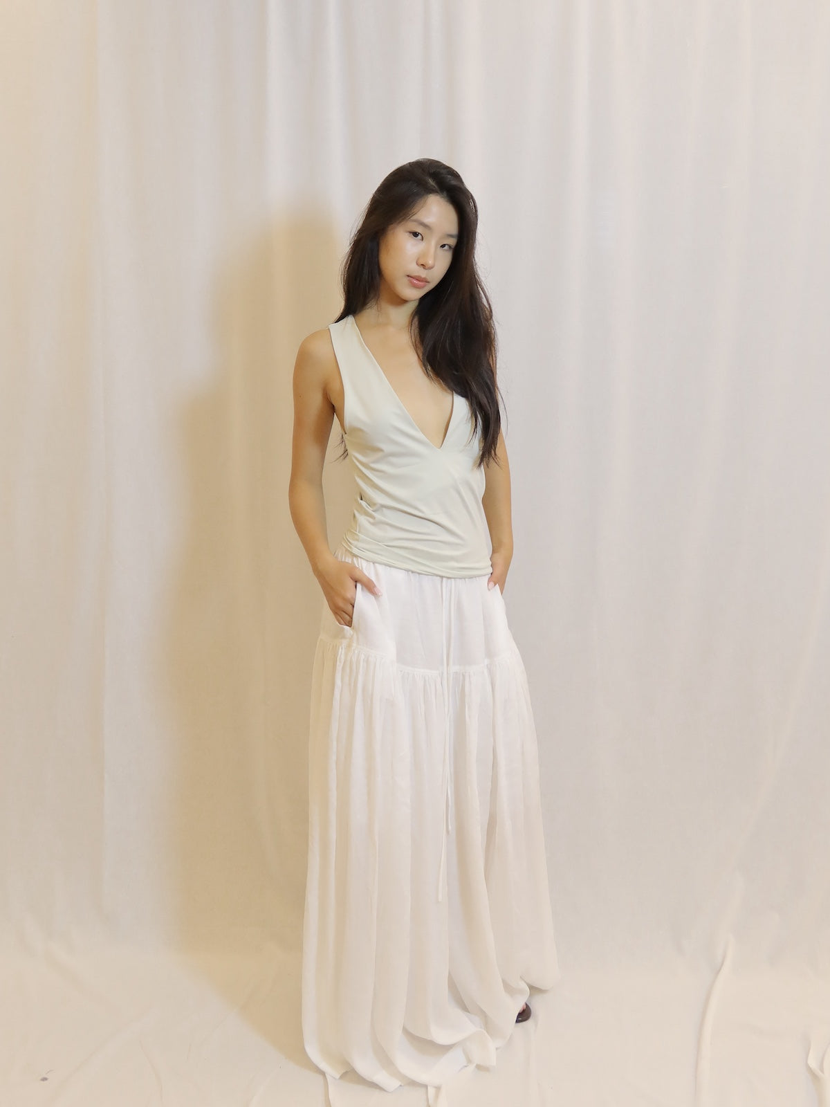 Tiered Maxi Pants