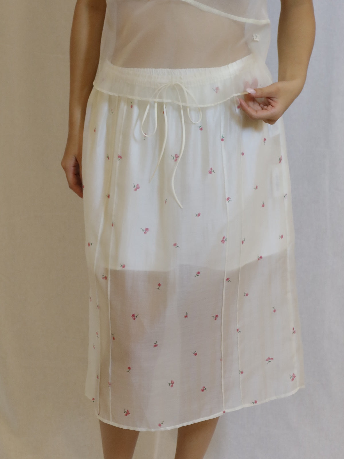 Floral Print Midi Skirt