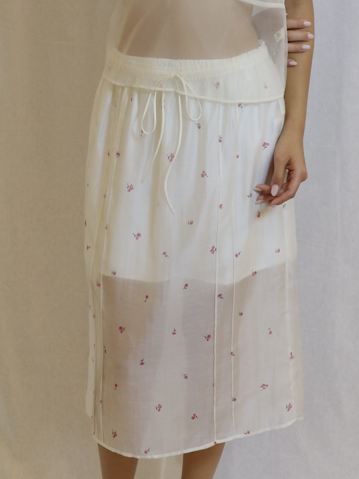 Floral Print Midi Skirt